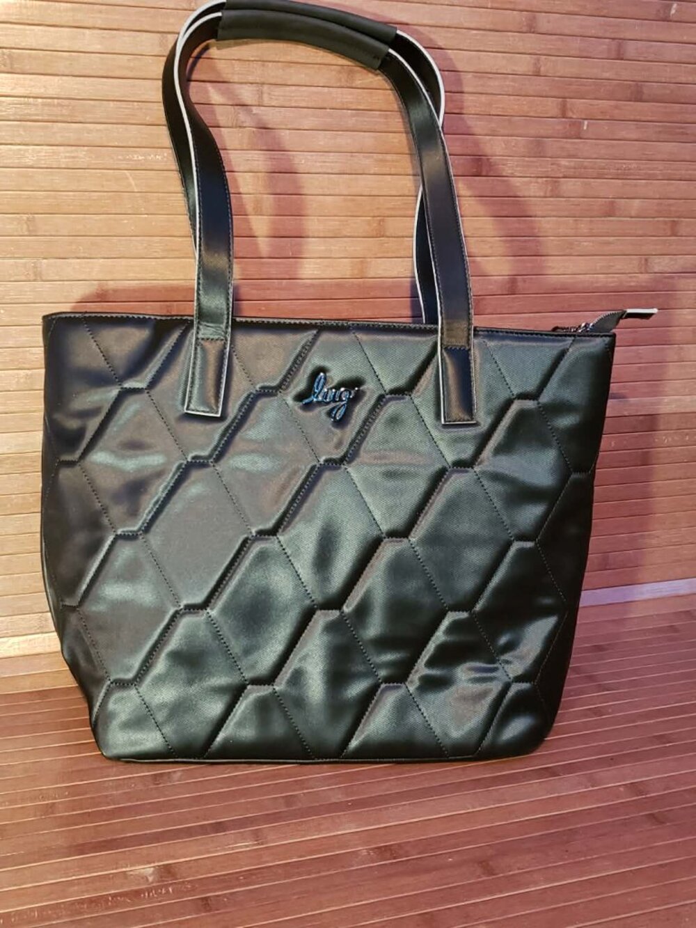 LUG Paddock Black Satin Luxe VL Tote Like New